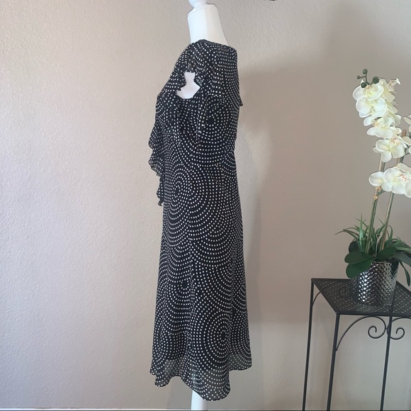 MSK black and white dress Size 6P - Picture 5 of 9
